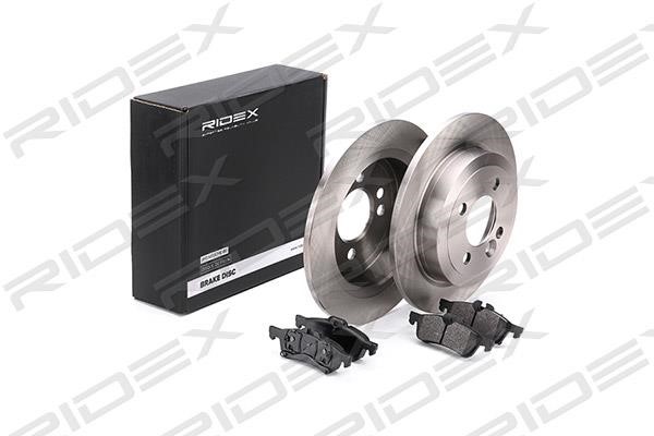 Ridex 3405B0160 Brake discs with pads rear non-ventilated, set 3405B0160