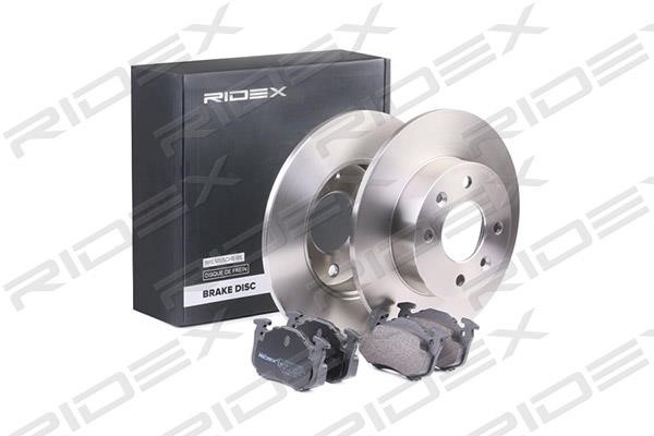 Ridex 3405B0128 Brake discs with pads front non-ventilated, set 3405B0128