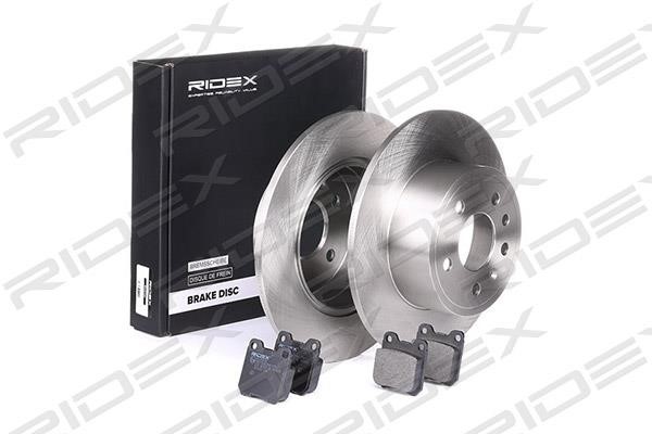 Ridex 3405B0107 Brake discs with pads rear non-ventilated, set 3405B0107