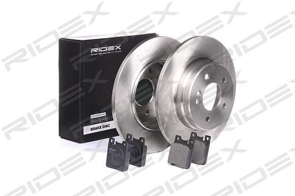 Ridex 3405B0210 Brake discs with pads rear non-ventilated, set 3405B0210