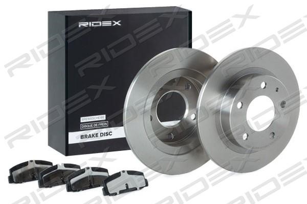 Ridex 3405B0362 Brake discs with pads rear non-ventilated, set 3405B0362
