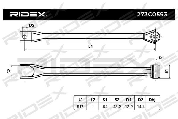 Ridex 273C0593 Track Control Arm 273C0593