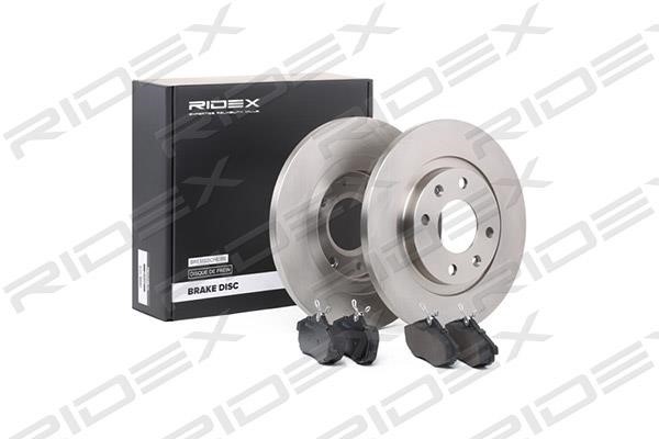 Ridex 3405B0047 Brake discs with pads front non-ventilated, set 3405B0047