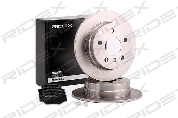 Ridex 3405B0068 Brake discs with pads rear non-ventilated, set 3405B0068