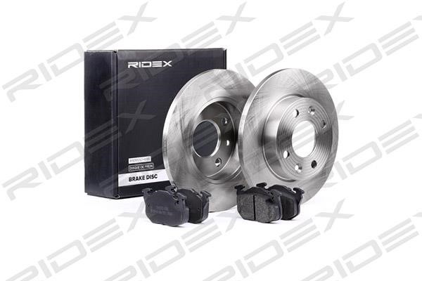 Ridex 3405B0225 Brake discs with pads front non-ventilated, set 3405B0225