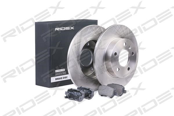 Ridex 3405B0005 Brake discs with pads rear non-ventilated, set 3405B0005
