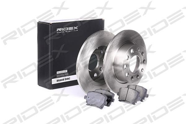 Ridex 3405B0023 Brake discs with pads rear non-ventilated, set 3405B0023