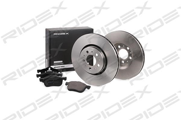 Front ventilated brake discs with pads, set Ridex 3405B0073