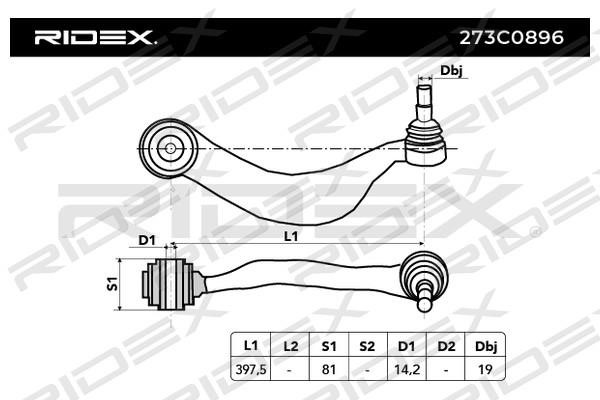 Ridex 273C0896 Track Control Arm 273C0896