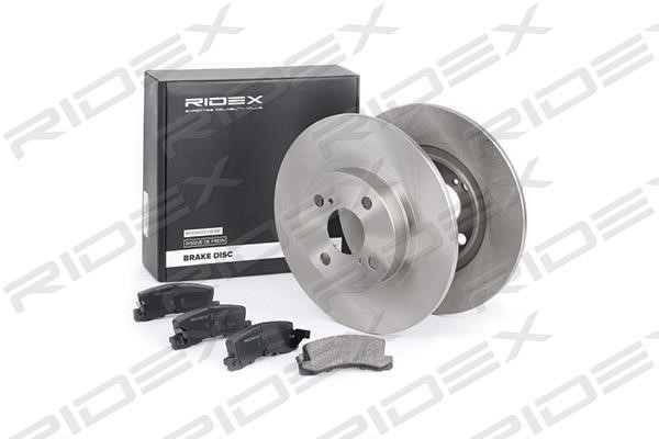 Ridex 3405B0235 Brake discs with pads rear non-ventilated, set 3405B0235