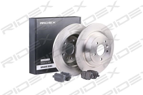 Ridex 3405B0043 Brake discs with pads rear non-ventilated, set 3405B0043