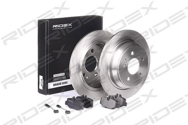 Ridex 3405B0033 Brake discs with pads rear non-ventilated, set 3405B0033