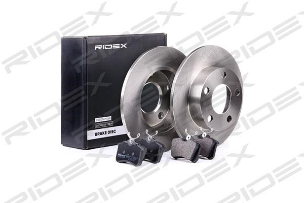 Ridex 3405B0052 Brake discs with pads rear non-ventilated, set 3405B0052