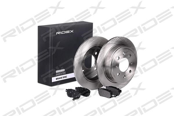 Ridex 3405B0208 Brake discs with pads rear non-ventilated, set 3405B0208
