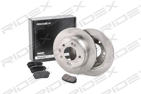 Ridex 3405B0066 Brake discs with pads rear non-ventilated, set 3405B0066
