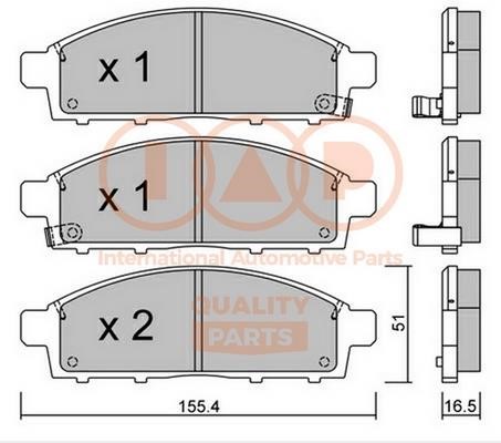 IAP 704-12034P Brake Pad Set, disc brake 70412034P