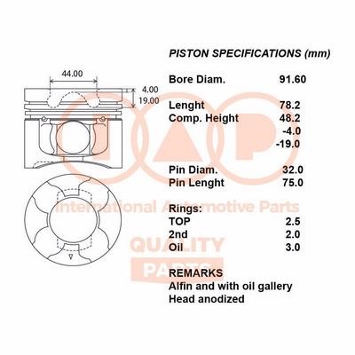 IAP 100-12037 Piston 10012037