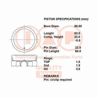 IAP 101-13083 Piston 10113083