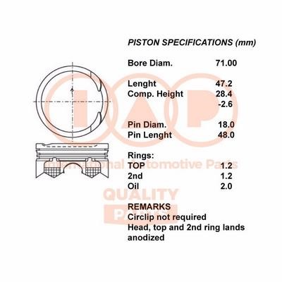 IAP 100-13092 Piston 10013092