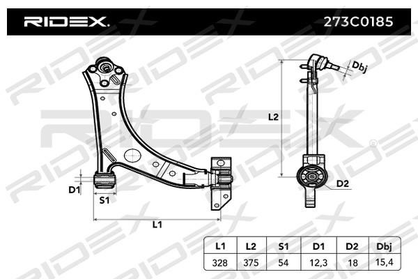 Ridex 273C0185 Track Control Arm 273C0185