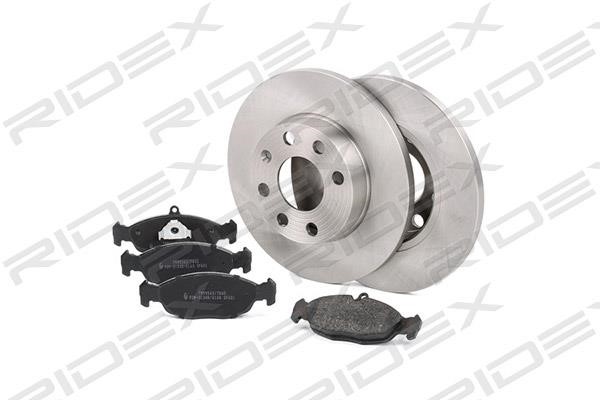 Ridex 3405B0080 Brake discs with pads front non-ventilated, set 3405B0080