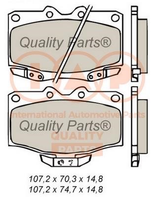 IAP 704-17050 Brake Pad Set, disc brake 70417050