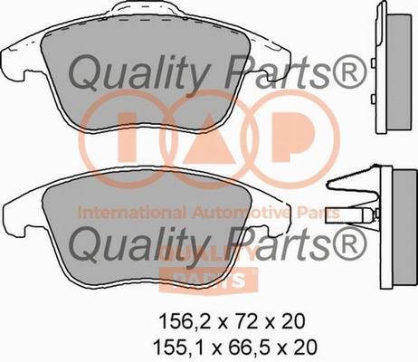 IAP 704-14072X Brake Pad Set, disc brake 70414072X