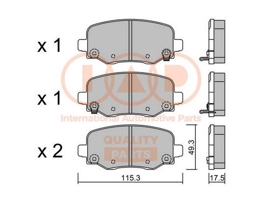IAP 704-10081P Brake Pad Set, disc brake 70410081P