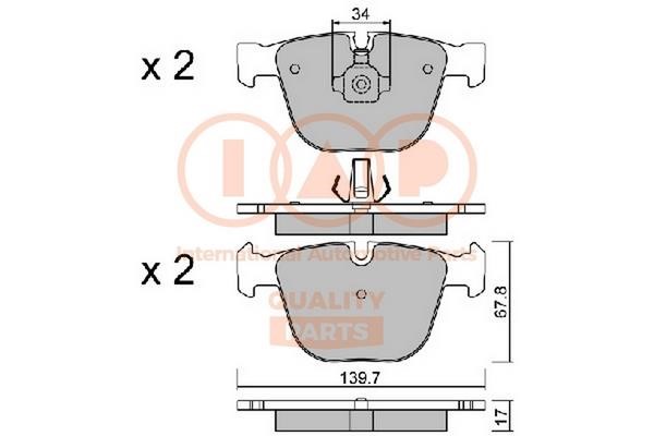 IAP 704-51151P Brake Pad Set, disc brake 70451151P