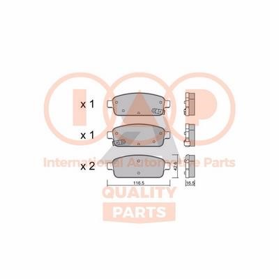 IAP 704-20102P Brake Pad Set, disc brake 70420102P