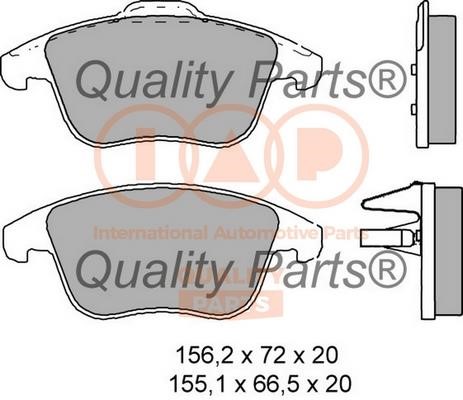 IAP 704-14072 Brake Pad Set, disc brake 70414072