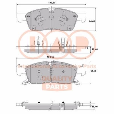 IAP 704-10051X Brake Pad Set, disc brake 70410051X