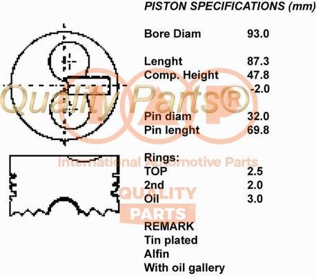 IAP 100-11062 Piston 10011062