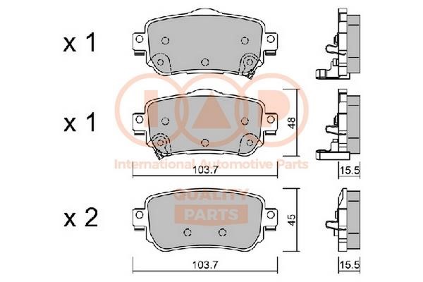 IAP 704-13112P Brake Pad Set, disc brake 70413112P