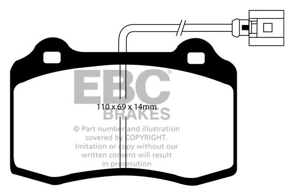 EBC DP41140/2R Brake pad set DP411402R DP411402R EBC Brake pad set