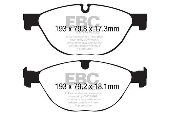 Brake pad kit Jaguar F-Type: DP42191R EBC Brake pad set