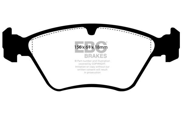 Brake pad Saab 9000: DP3976C EBC Brake pad set