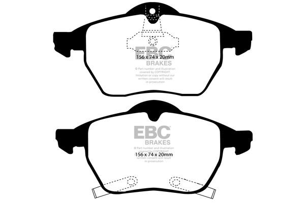 EBC DP31187C Brake Pad Set, disc brake DP31187C