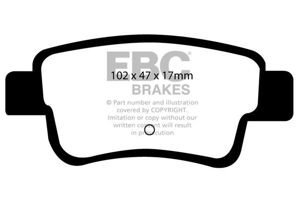 Disc brake pad set Fiat Bravo: DP21599 EBC Brake pad set