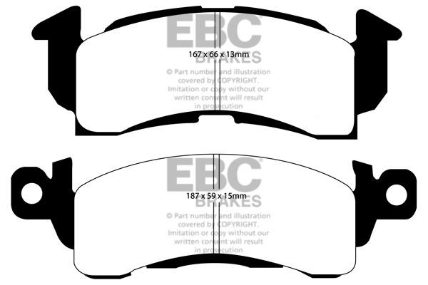 Disc brake pad set Chevrolet Astro: DP61145 EBC Brake pad set