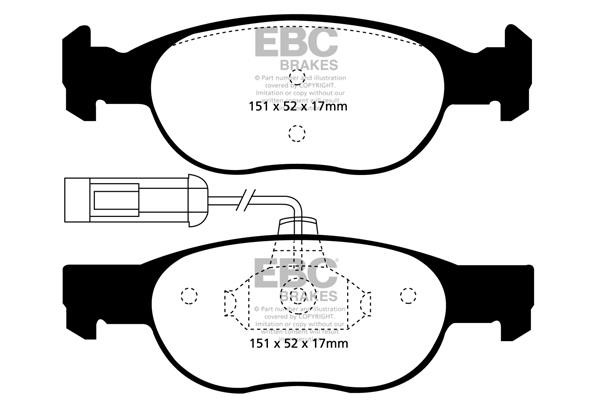 EBC DP21059/2 Brake Pad Set, disc brake DP210592