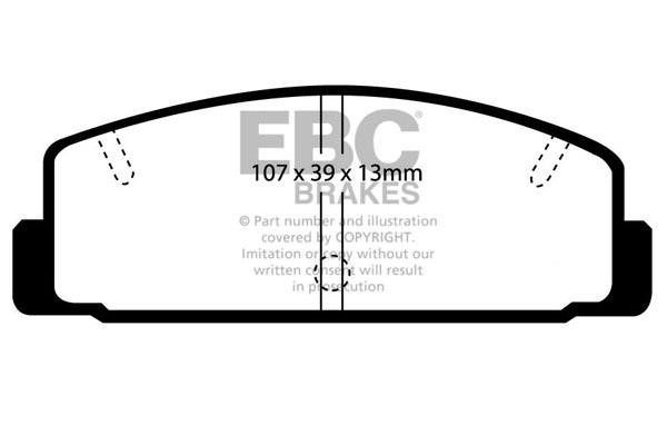 Brake pad Mazda 626: DP4729R EBC Brake pad set
