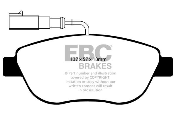EBC DP21383/2 Brake Pad Set, disc brake DP213832