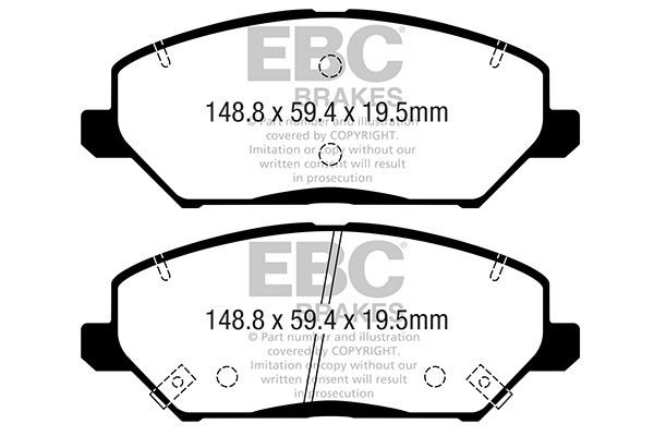 EBC DPX2362 Brake Pad Set, disc brake DPX2362