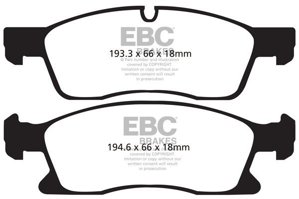 Brake pad kit Dodge Durango: DP61871 EBC Brake pad set