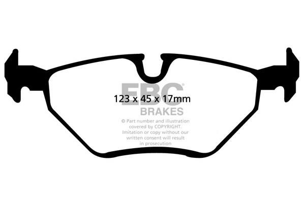 Disc brake pad set MG MG TF: DP21289 EBC Brake pad set