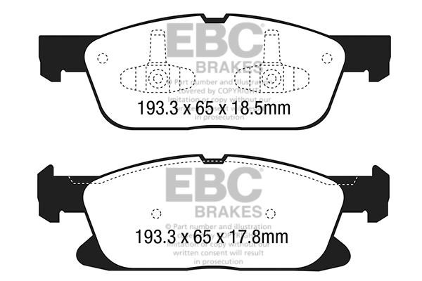 EBC DP43046R Brake Pad Set, disc brake DP43046R