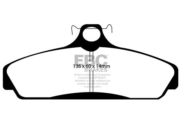 Brake pad kit Chevrolet Corvette: DP31152C EBC Brake pad set