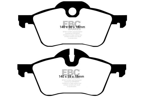 Disc brake pad set Mini Cooper: DP51388NDX EBC Brake pad set