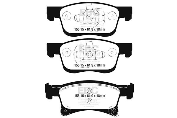 EBC DP22242 Brake pad set DP22242 DP22242 EBC Brake pad set